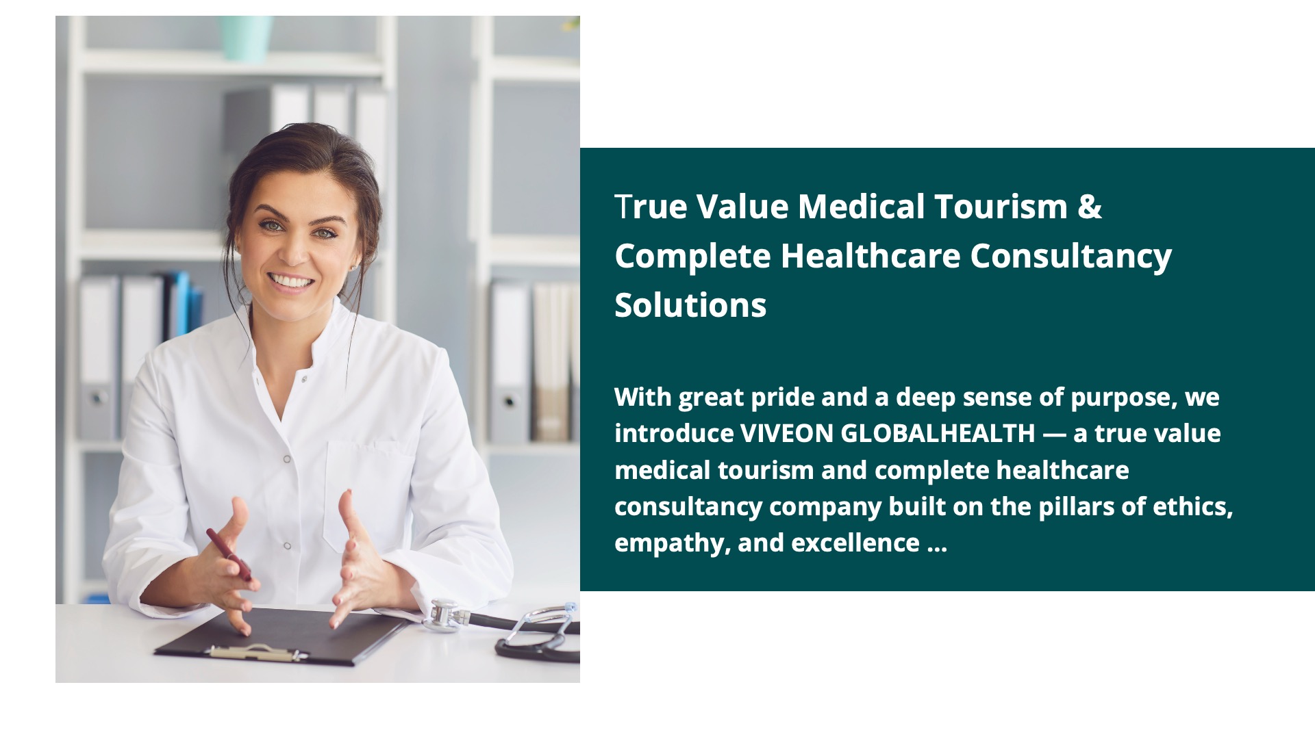 Viveon Global Health Team and Facility